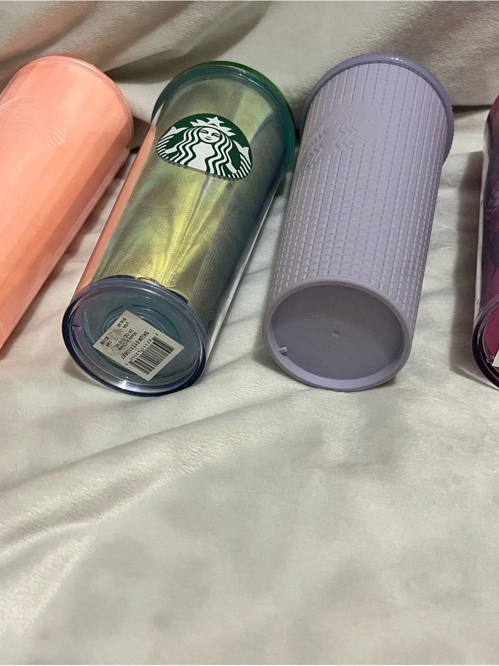 Starbucks Iridescent Tumbler with Green Metallic Lid